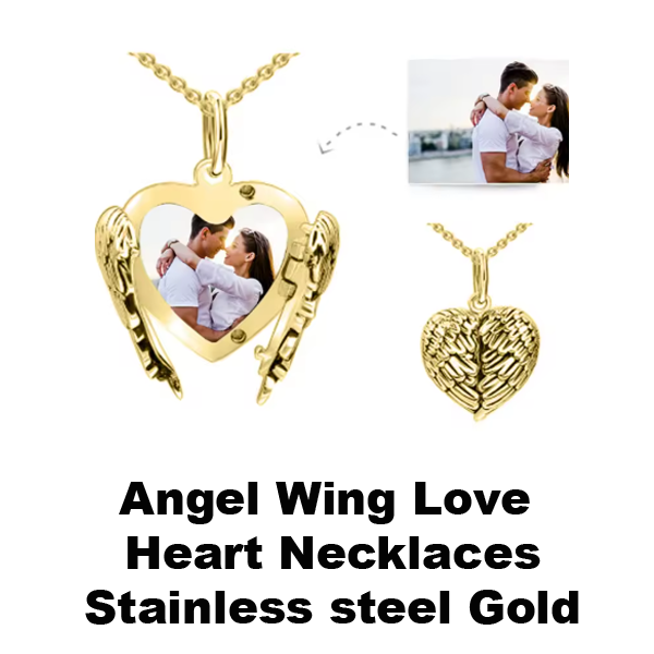 Angel Wing love heart Pendants