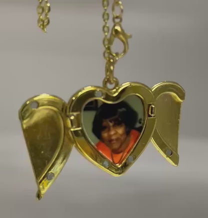 Angel Wing love heart Pendants